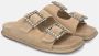 Alma en Pena Glinsterende Platte Sandaal Beige Dames - Thumbnail 10