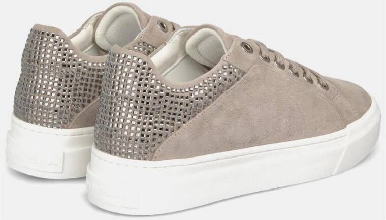 Alma en Pena Glinsterende Sneakers Beige Dames