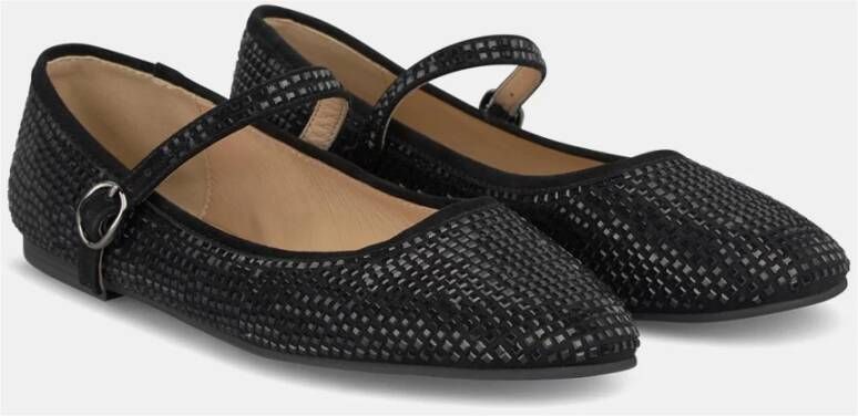 Alma en Pena Glitter Ballerina Platte Schoenen Black Dames