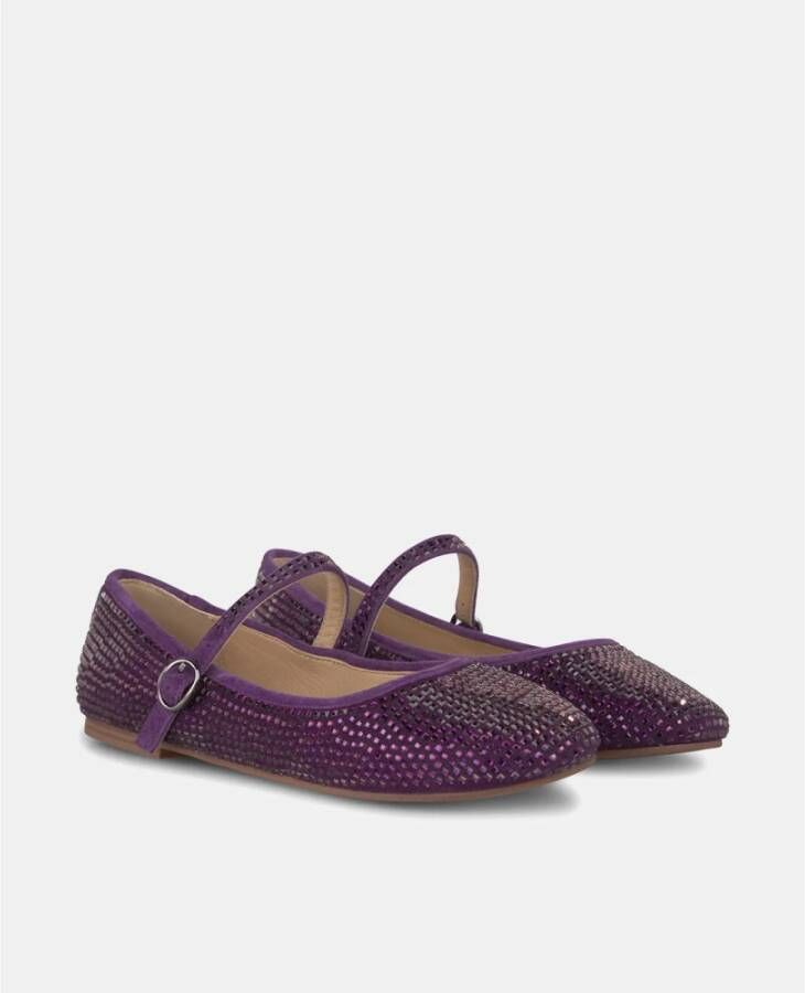 Alma en Pena Glitter Ballerina Platte Schoenen Purple Dames