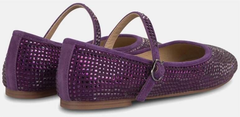 Alma en Pena Glitter Ballerina Platte Schoenen Purple Dames