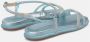 Alma en Pena Glitter Flat Sandal Blue Dames - Thumbnail 3