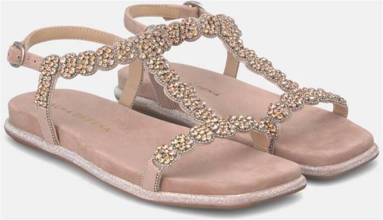 Alma en Pena Glitter Flat Sandal Pink Dames