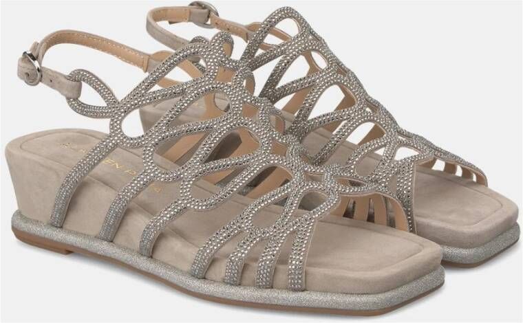 Alma en Pena Glitter Platform Sandal Gray Dames