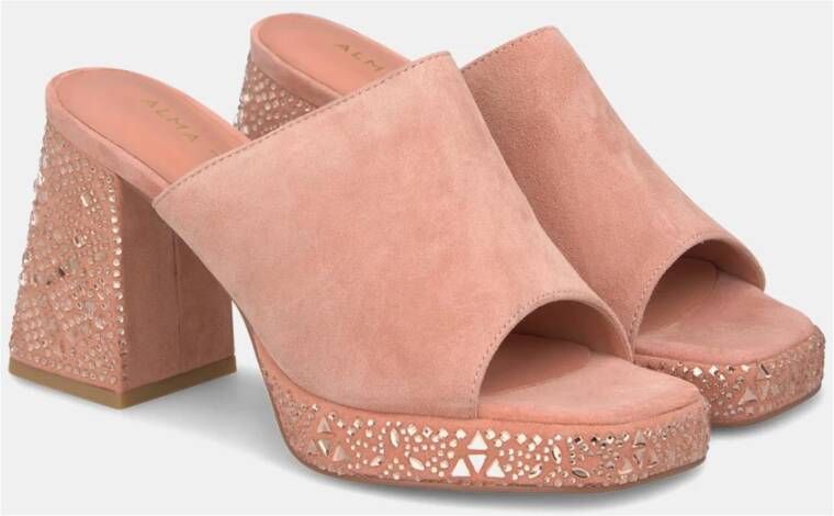 Alma en Pena Glitter Platform Sandal Pink Dames