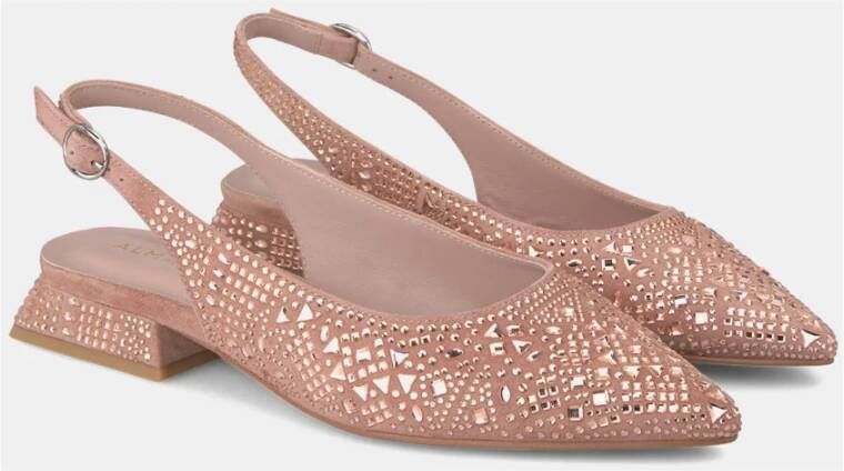 Alma en Pena Glitter Platte Schoen Pink Dames