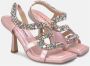 Alma en Pena Glitter Snake Heel Sandal Pink Dames - Thumbnail 2