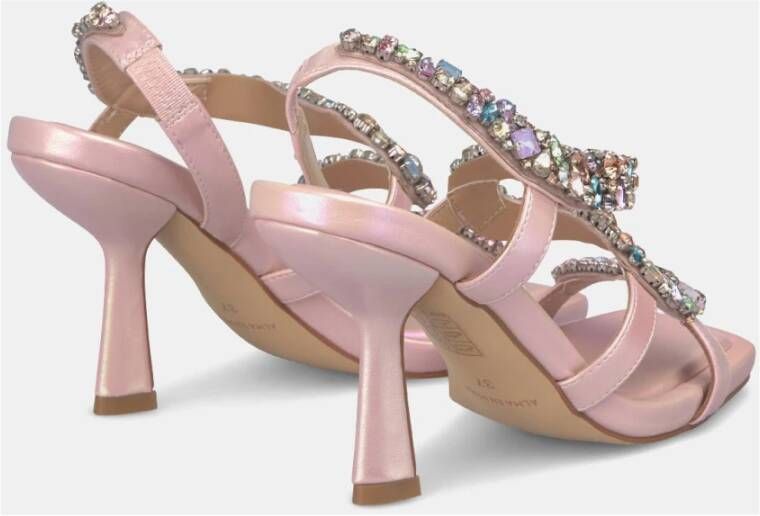 Alma en Pena Glitter Snake Heel Sandal Pink Dames