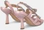 Alma en Pena Glitter Snake Heel Sandal Pink Dames - Thumbnail 3