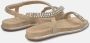 Alma en Pena Glitter Sole Flat Sandal Beige Dames - Thumbnail 3