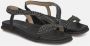 Alma en Pena Glitter Sole Flat Sandal Black Dames - Thumbnail 2