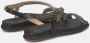 Alma en Pena Glitter Sole Flat Sandal Black Dames - Thumbnail 3