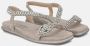 Alma en Pena Glitter Sole Flat Sandal Gray Dames - Thumbnail 2