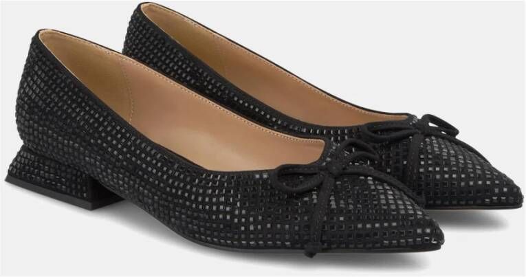 Alma en Pena Glitter Strik Ballerina Flats Black Dames