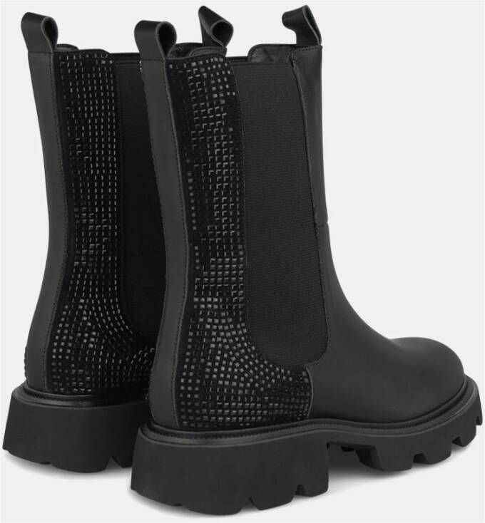 Alma en Pena Glitter track bootie Black Dames