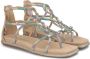 Alma en Pena Beige Strass Sandalen met Gevlochten Banden Multicolor Dames - Thumbnail 2