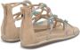 Alma en Pena Beige Strass Sandalen met Gevlochten Banden Multicolor Dames - Thumbnail 3