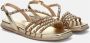 Alma en Pena Gouden Sandalen Comfortabele Voetbed Beige Dames - Thumbnail 2