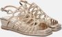 Alma en Pena Gouden Sandalen Elegant Comfortabel Voetbed Beige Dames - Thumbnail 2