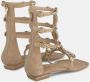 Alma en Pena Griekse platte sandaal Beige Dames - Thumbnail 3