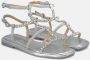 Alma en Pena Griekse Stijl Dubbele Strap Sandaal Gray Dames - Thumbnail 2