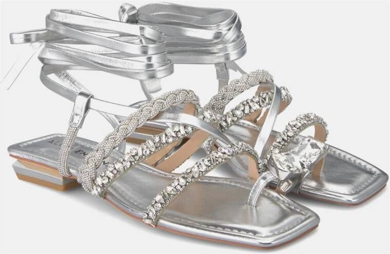 Alma en Pena Griekse stijl Knotted Strap Sandaal Gray Dames