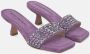 Alma en Pena Hak Sandaal met Strass Band Purple Dames - Thumbnail 2