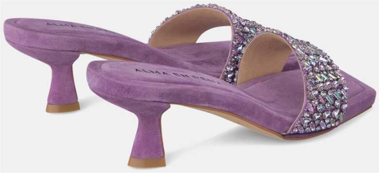 Alma en Pena Hak Sandaal met Strass Band Purple Dames