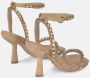 Alma en Pena Hak Sandaal met Strass Banden Beige Dames - Thumbnail 3