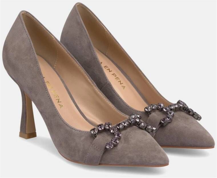 Alma en Pena Hak schoen neus detail Gray Dames