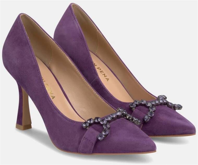 Alma en Pena Hak schoen neus detail Purple Dames