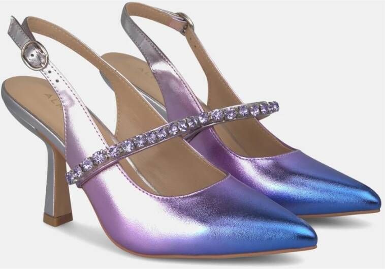 Alma en Pena Hakken schoen met strass band Purple Dames