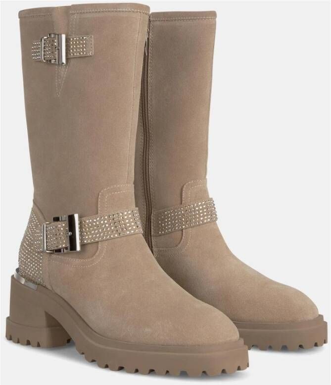 Alma en Pena Half laars gespen Beige Dames