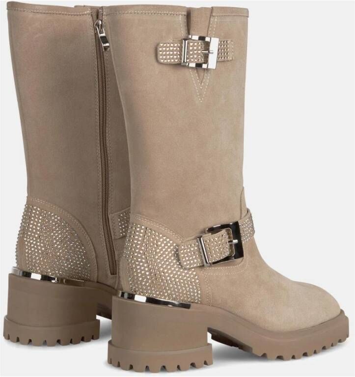 Alma en Pena Half laars gespen Beige Dames