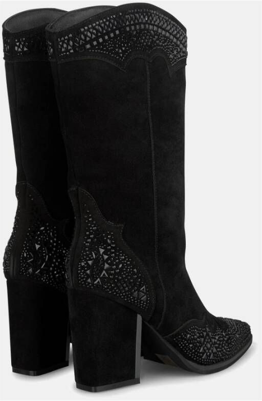 Alma en Pena Half laars met glitter Black Dames