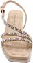 Alma en Pena Rhinestone Sleehak Sandalen Beige Dames - Thumbnail 6