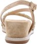 Alma en Pena Rhinestone Sleehak Sandalen Beige Dames - Thumbnail 7