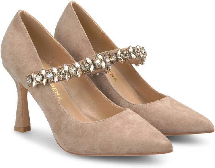 Alma en Pena Hoge hak schoen met strass Beige Dames