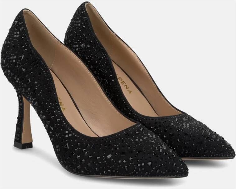 Alma en Pena Hoge hak schoen met strass Black Dames