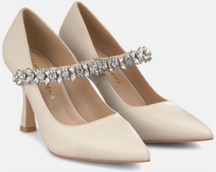 Alma en Pena Hoge hak schoen met strass White Dames