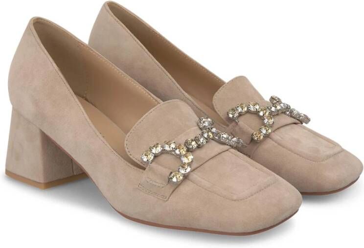 Alma en Pena Hoge hak schoen strass detail Beige Dames