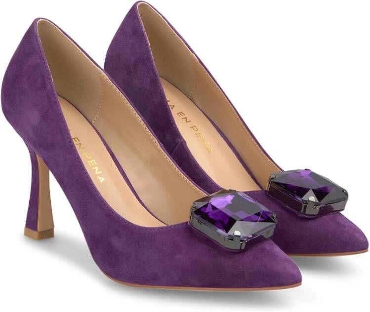 Alma en Pena Hoge hakken schoen met detail Purple Dames