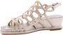 Alma en Pena Gouden Sandalen Elegant Comfortabel Voetbed Beige Dames - Thumbnail 11