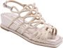 Alma en Pena Gouden Sandalen Elegant Comfortabel Voetbed Beige Dames - Thumbnail 15