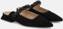 Alma en Pena Jeweled Pointed Flat Mule Black Dames - Thumbnail 2