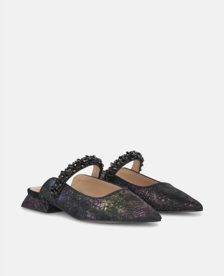 Alma en Pena Jeweled Pointed Flat Mule Multicolor Dames