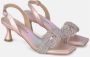 Alma en Pena Knotted Band Heeled Sandal Pink Dames - Thumbnail 2