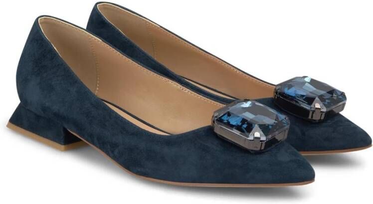 Alma en Pena Kristal Detail Ballet Flats Blue Dames