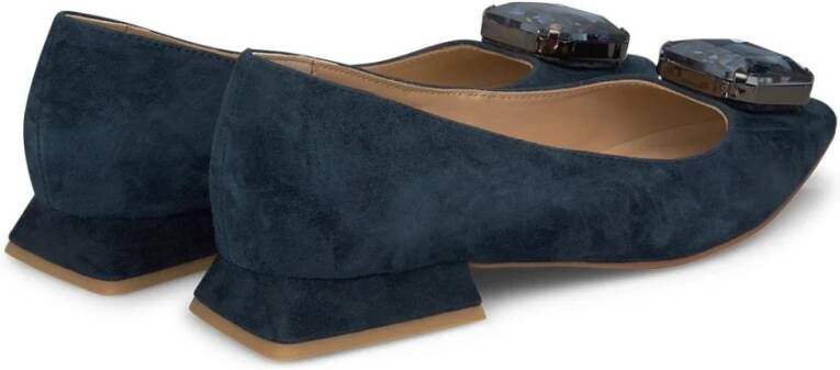 Alma en Pena Kristal Detail Ballet Flats Blue Dames