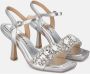 Alma en Pena Kristal Detail Hak Sandaal Gray Dames - Thumbnail 2